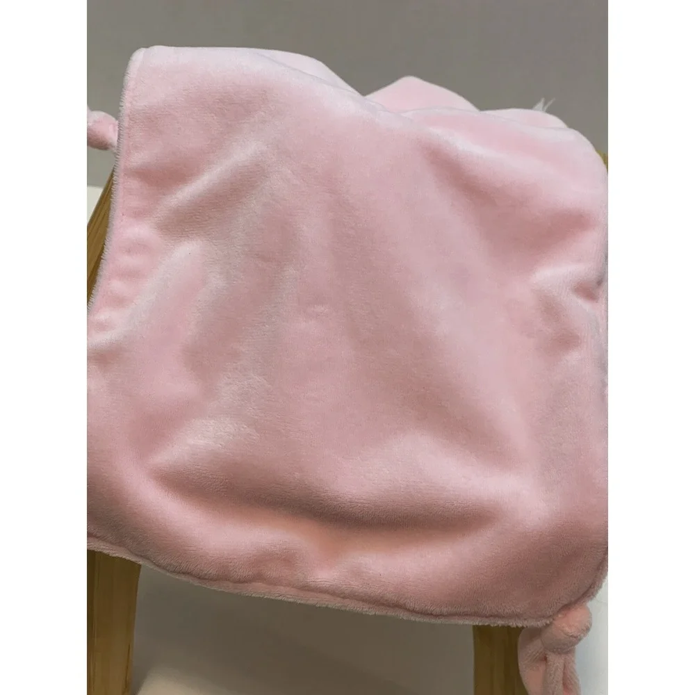 Carters Lamb Pink Baby Security Blanket Long Knotted Corners Lovey‎